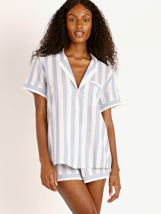 Eberjey Other - Eberjey Blue White Umbrella Stripes Pajama Set Size Small